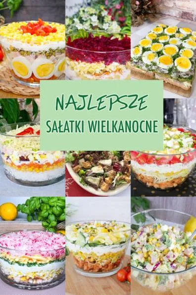 Kolorowe sałatki z rybami
